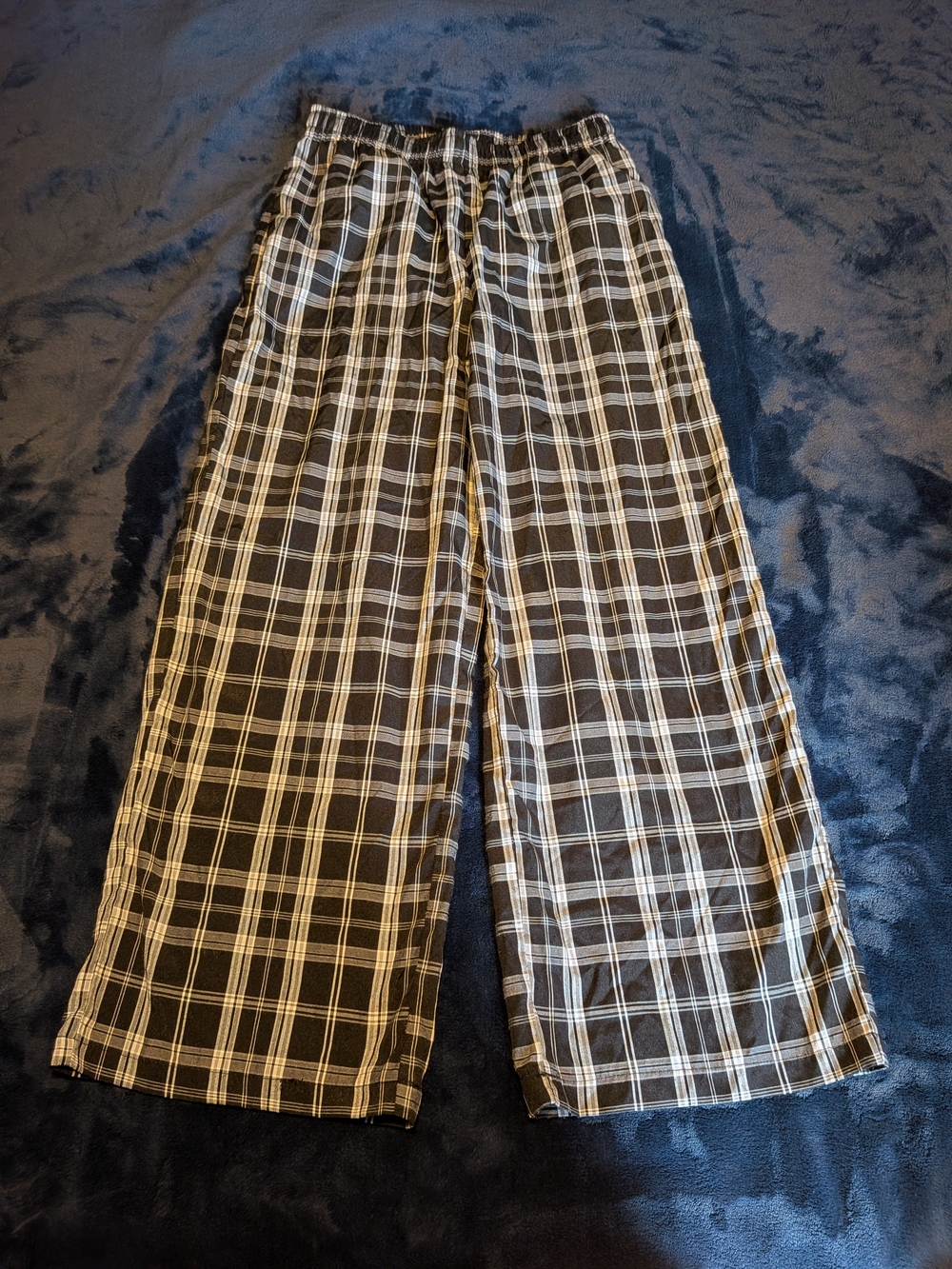 Ambiance Apparel Women's Plaid Wide Leg Pants Small